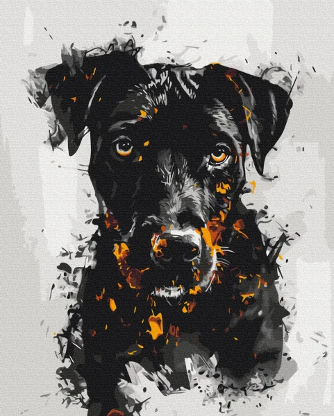 Картина по номерам Огненный пес Brushme 40x50