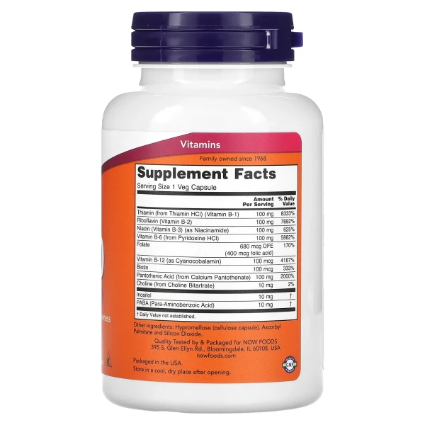 Мультивітамінний комплекс B-100 Now Foods (B-Complex) 100 капсул