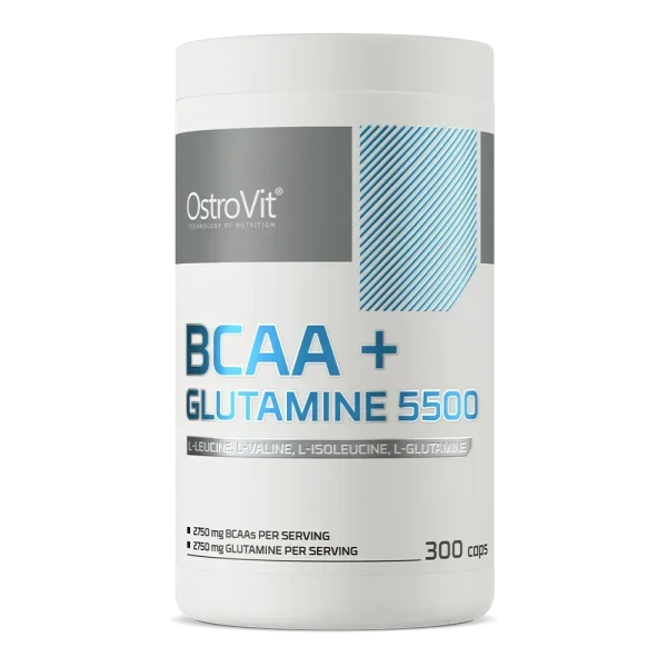 BCAA Ostrovit + Глютамін BCAA+Glutamin 5500 мг 300 капсул