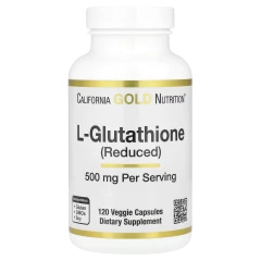 California Gold Nutrition, L-глутатіон, відновлений, 500 мг, 120 вегетаріанських капсул