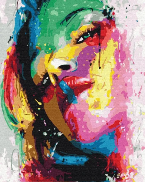 Картина за номерами Портрет жінки в фарбах  Brushme 48x60