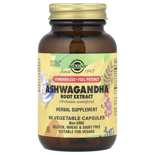 Ашваганда екстракт кореня Solgar (Ashwagandha) 400 мг 60 капсул