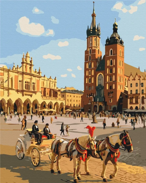Картина за номерами Біля Маріацького костелу  Brushme 40x50