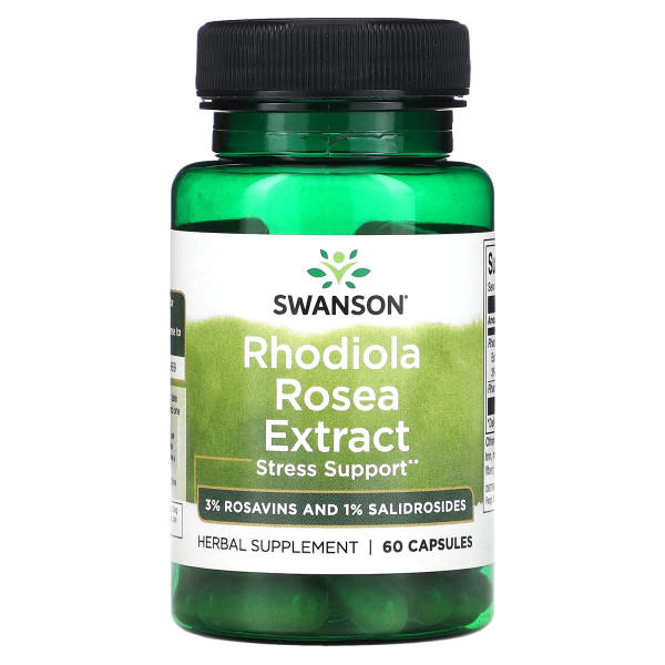 Экстракт родиолы розовой (Rhodiola Rosea extract) 250 мг 60 капсул