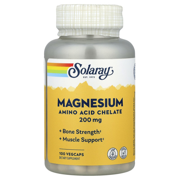 Магній Solaray (Magnesium) 200 мг 100 капсул