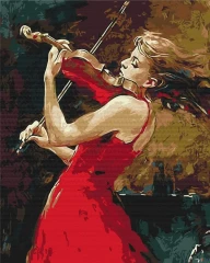 Картина за номерами Дівчина зі скрипкою  Brushme 40x50