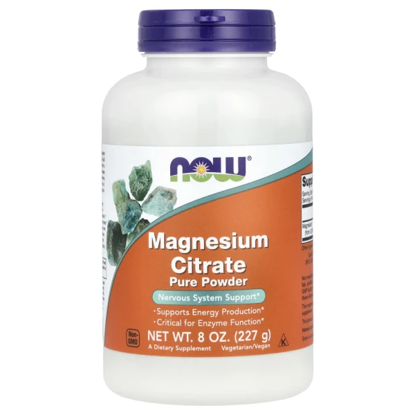 Магний цитрат Now Foods (Magnesium Citrate) 435 мг 227 г 100% чистого порошка
