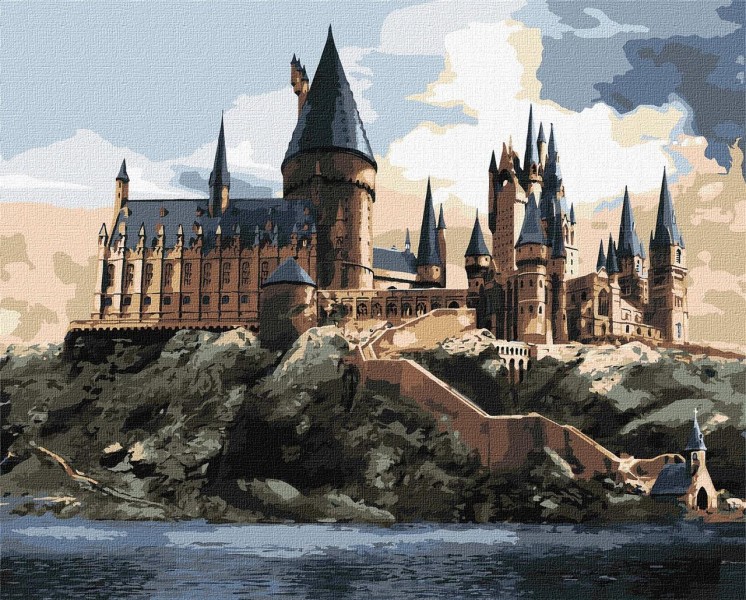 Картина по номерам Harry Potter: Хогвартс днем. Герои кино 40 х 50 Идейка