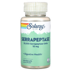 Solaray, серрапептаза, 10 мг, 90 капсул VegCap