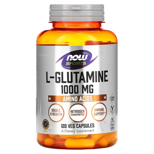 Глютамін Now Foods (L-Glutamine) 1000 мг 120 капсул