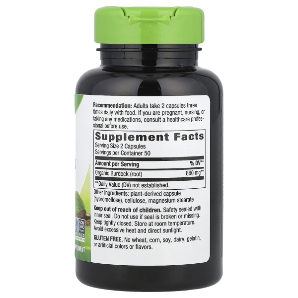 Корінь лопуха Nature's Way (Burdock) 475 мг 100 капсул