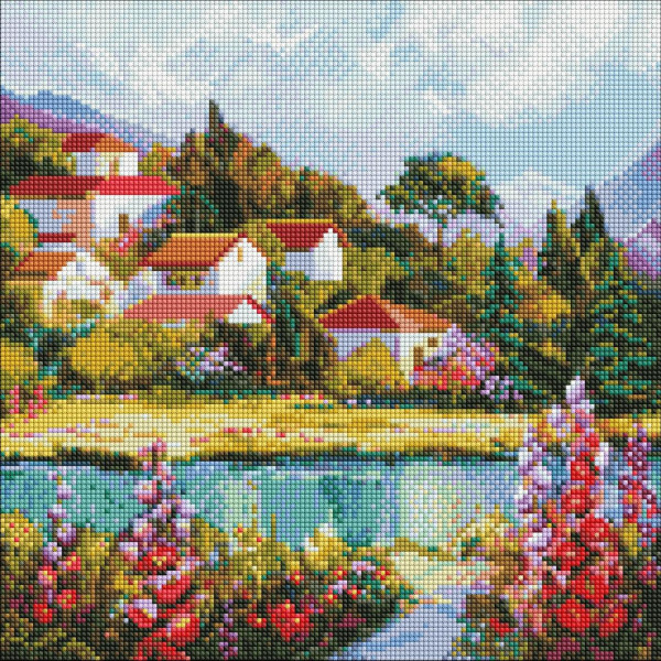 Алмазная мозаика/вышивка Уютная гавань 40x40 Ideyka