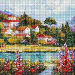 Алмазна мозаїка/вишивка Затишна гавань 40x40 Ideyka