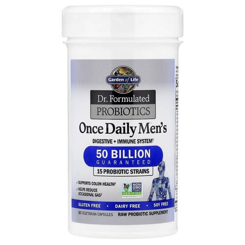 Пробиотики для мужчин 50 млрд КОЕ Garden of Life (Probiotics Once Daily Men's) 30 растительных капсул
