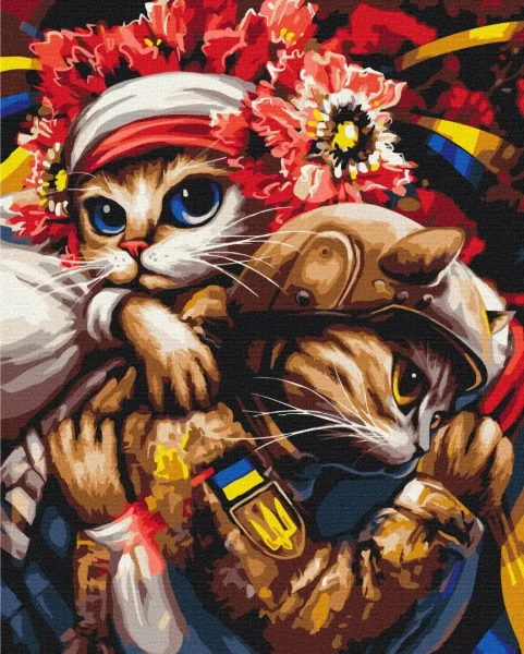 Картина за номерами Киця Берегиня ©Маріанна Пащук  Brushme 40x50
