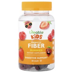 Пребіотична клітковина для дітей Lifeable (Kids Prebiotic Fiber Gummies) 60 жувальних цукерок зі смаком ягоди