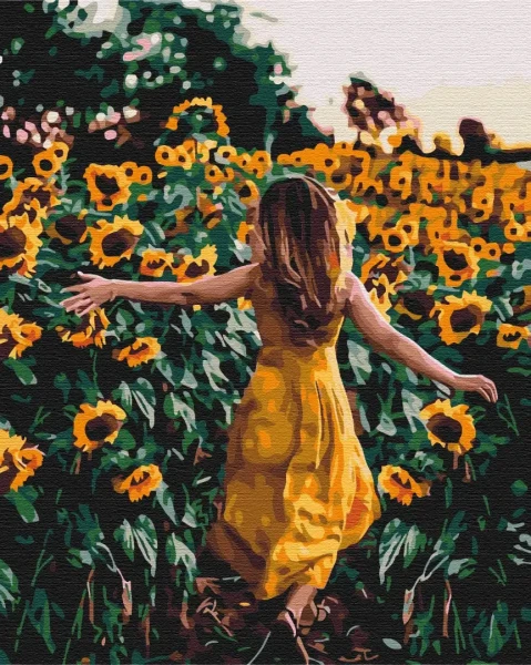 Картина за номерами Прогулянка в соняшниках  Brushme 48x60