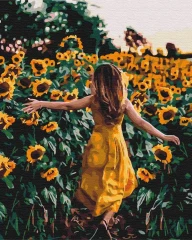 Картина за номерами Прогулянка в соняшниках  Brushme 48x60