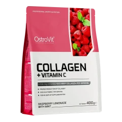 Колаген Ostrovit + Вітамін C Collagen + Vitamin C малина-лимонад з м'ятою 400 г