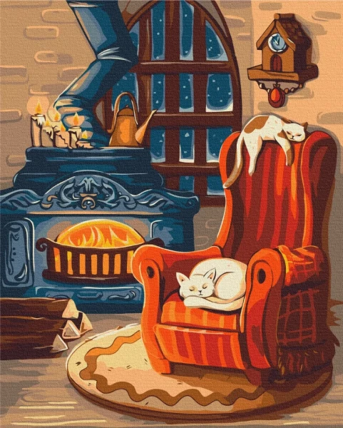 Картина за номерами Затишна зима © Olena Lazarenko 40x50 Brushme