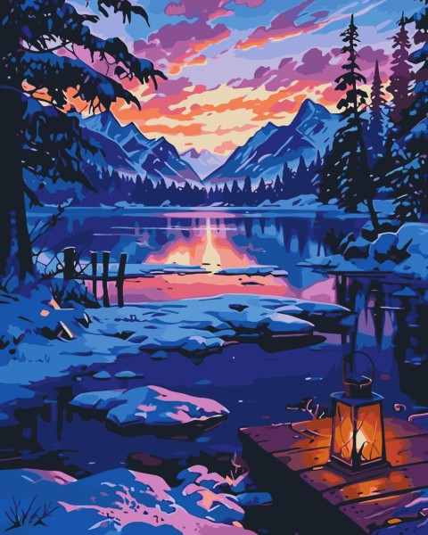 Картина по номерам Пейзаж зимой 40 х 50 Art Craft