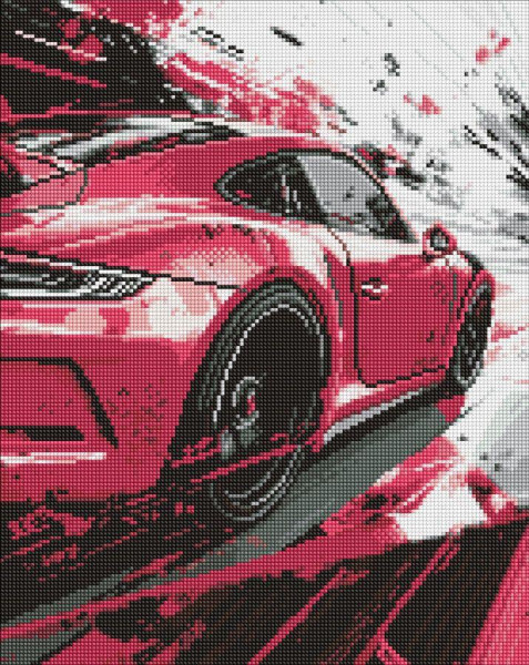 Алмазна мозаїка/вишивка Рожеве авто 40x50 Ideyka