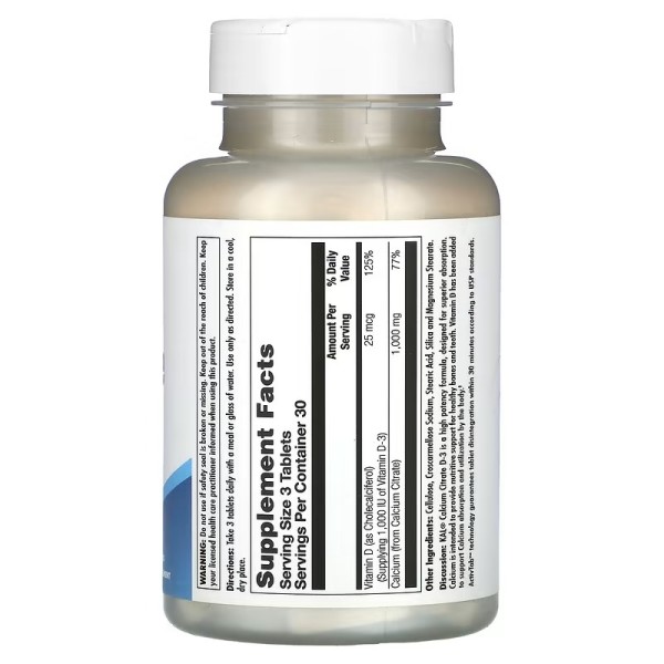 Цитрат кальция с витамином D-3 KAL (Calcium Citrate D-3) 90 таблеток