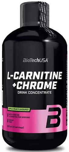 Рідкий L-карнітин + хром BioTech USA (Liquid L-Carnitine + Chrome) 500 мл зі смаком апельсина