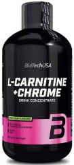 Рідкий L-карнітин + хром BioTech USA (Liquid L-Carnitine + Chrome) 500 мл зі смаком апельсина