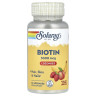 Биотин Solaray (Biotin) 5000 мкг со вкусом персика, клубники и банана 60 леденцов