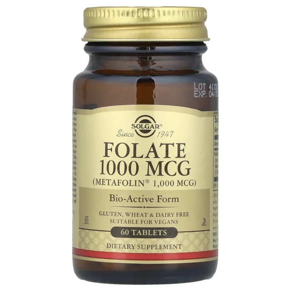 Фолат Solgar (Folate as metafolin) 1000 мкг 60 таблеток