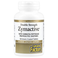 Natural Factors, Zymactive, засіб подвійної сили, 30 таблеток, вкритих кишковорозчинною оболонкою