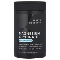 Глицинат магния 160 мг Sports Research (Magnesium Glycinate) 120 жидких капсул