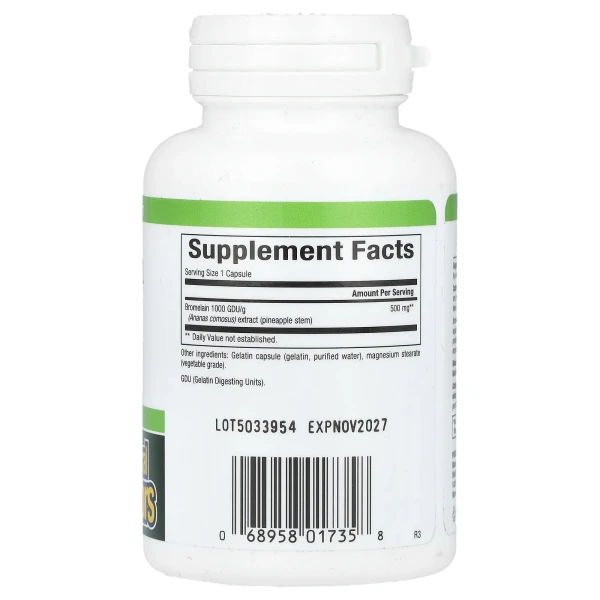Natural Factors, бромелаїн, 500 мг, 90 капсул