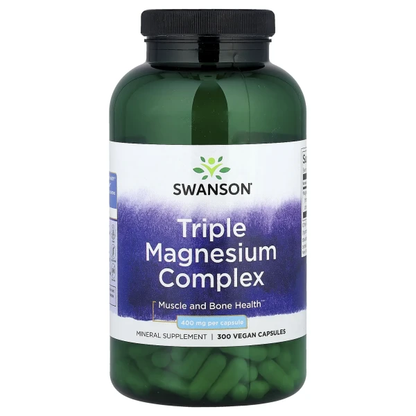 Комплекс із потрійним магнієм Swanson (Triple Magnesium Complex) 400 мг 300 капсул