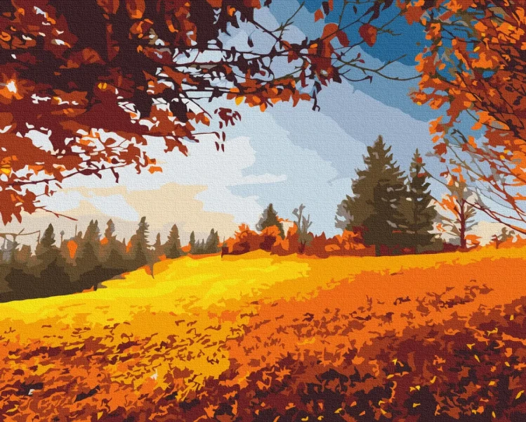 Преміум картина за номерами Осінній ліс Brushme 40x50