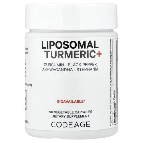 Куркума ліпосомальна Codeage (Liposomal Turmeric+) 90 рослинних капсул