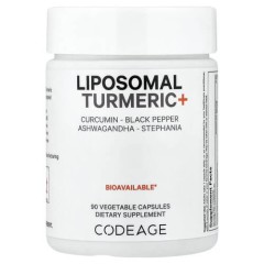 Куркума ліпосомальна Codeage (Liposomal Turmeric+) 90 рослинних капсул