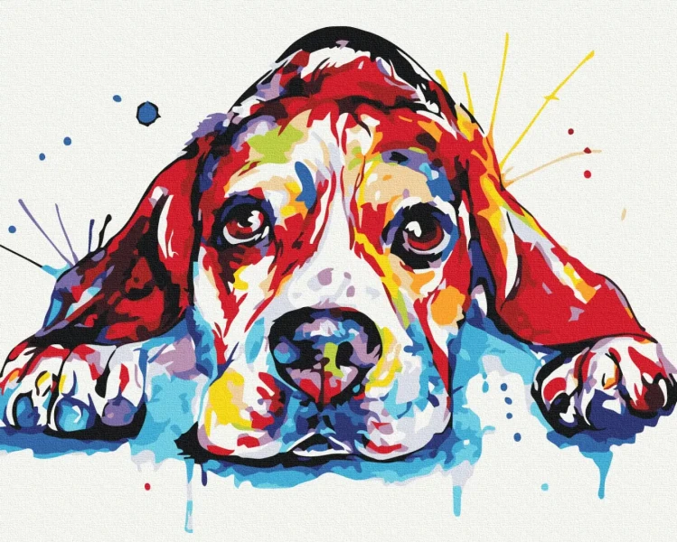 Картина за номерами Веселковий улюбленець  Brushme 48x60