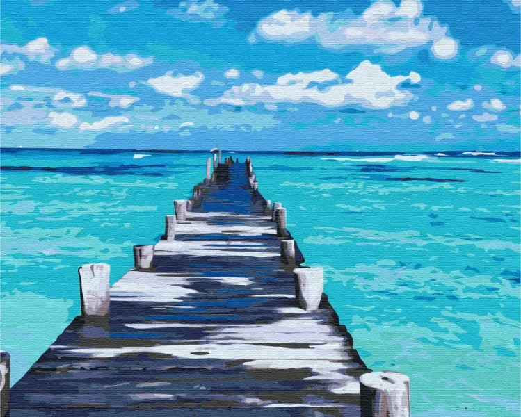 Картина за номерами Лазурна дорога  Brushme 40x50