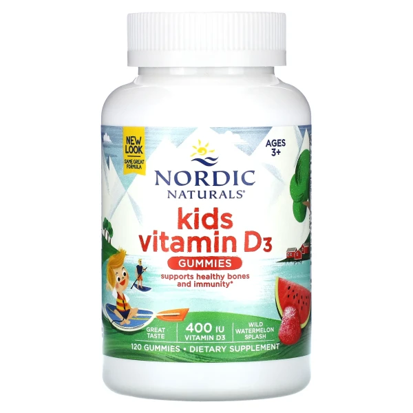 Витамин Д3 для детей (Vitamin D3 Gummies KIDS) 400 МЕ 120 жевательных конфет со вкусом арбуза