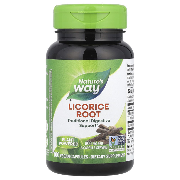 Корінь солодки Nature's Way (Licorice) 900 мг 100 капсул