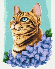 Премиум картина по номерам Лазурный котик © Anna Kulyk Brushme 40x50
