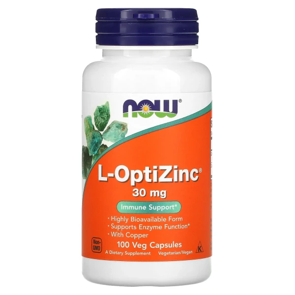 Оптіцинк Now Foods (L-OptiZinc) 30 мг 100 капсул