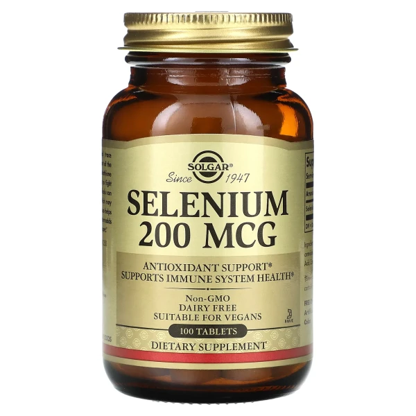Селен Solgar (Selenium) 200 мкг 100 таблеток