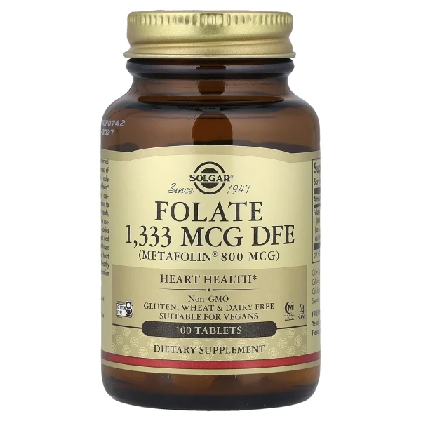Фолат Solgar (Folate as metafolin) 1333 мкг DFE 100 таблеток