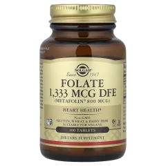 Фолат Solgar (Folate as metafolin) 1333 мкг DFE 100 таблеток