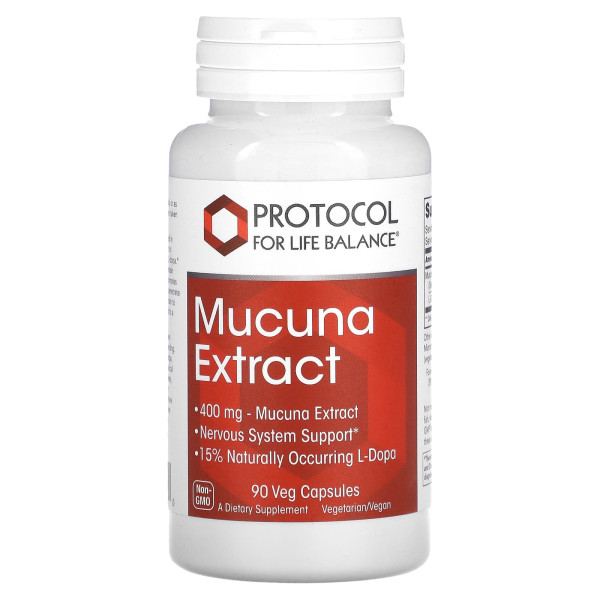 Мукуна Protocol for Life Balance (Mucuna Extract) екстракт 400 мг 90 рослинних капсул