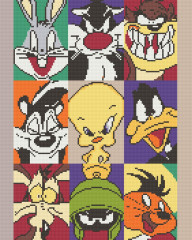 Алмазная мозаика/вышивка Герои Looney Tunes 40x50 Origami