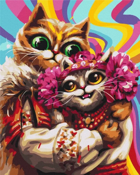 Премиум картина по номерам Февральские котики© Марианна Пащук Brushme 40x50